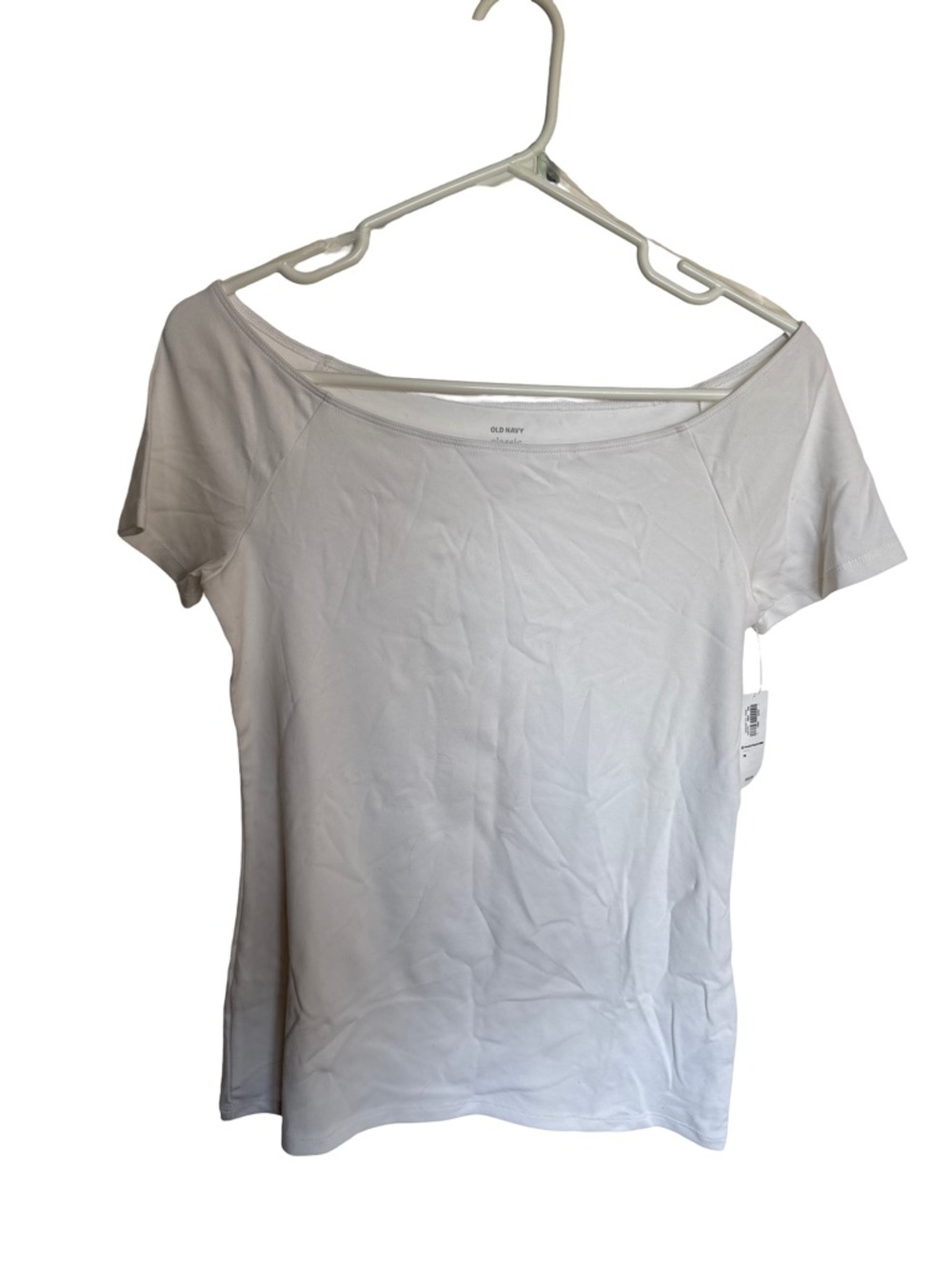 Old Navy White Short Sleeve Scoop Neck Tee